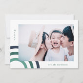 Modern Merry Blue Holiday Foto (Voorkant)