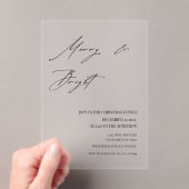  Modern Merry & Bright Christmas Modern Acryl Uitnodigingen (Insitu (Draagbaar))