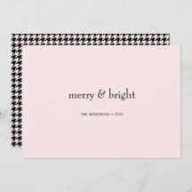 Modern Merry & Bright Christmas Roze en Zwart