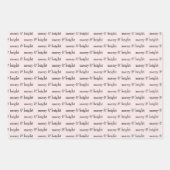 Modern Merry & Bright Christmas Vakantie Roze Zwar Inpakpapier Vel (Voorkant 2)