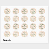 Modern Merry & Bright eenvoudig schattig vet kerst Ronde Sticker (Vel)