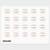 Modern Merry & Bright Fun Kleurrijk Ronde Sticker (Vel)
