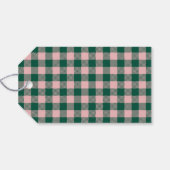 Modern Merry & Bright Kerstfeestdag Groen Roze Cadeaulabel (Achterkant Horizontaal)