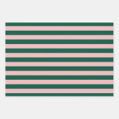 Modern Merry & Bright Kerstfeestdag Groen Roze Inpakpapier Vel (Voorkant)