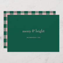 Modern Merry & Bright Kerstgroen & Roze