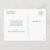 Modern Merry & Bright Kerstgroen & Roze Feestdagenkaart (Achterkant)