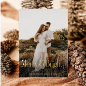 Modern Merry & Bright Photo plaid Tartan Folie Feestdagenkaart
