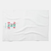 Modern Merry & Bright Retro Kleurrijke Kerst Ki Theedoek (Horizontaal)