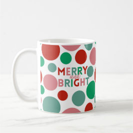 Modern Merry & Bright Simple Polka Dot Pattern Koffiemok