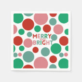Modern Merry & Bright Simple Polka Dot Pattern Servet (Voorkant)