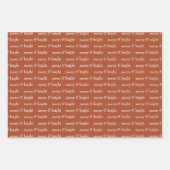 Modern Merry & Bright Terracotta Kerstfeestdag Inpakpapier Vel (Voorkant 2)