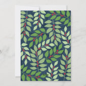 Modern Merry Calligraphy Vertical Botanical Photo Feestdagenkaart (Achterkant)