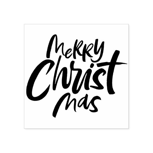 Modern Merry Christelijke Christelijke kerstbekist Rubberstempel (Afrduk)