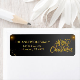 Modern Merry Christmas Address Label