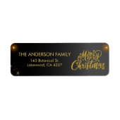 Modern Merry Christmas Address Label (Voorkant)