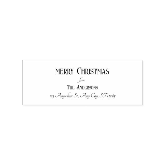 Modern Merry Christmas Adres Zelfinkkend stempel (Afrduk)