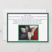 Modern Merry Christmas Argyle Blauw Groen 3 Foto Feestdagenkaart (Achterkant)