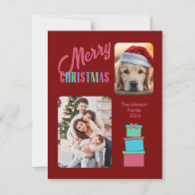 Modern Merry Christmas Bright Rainbow 2 Foto