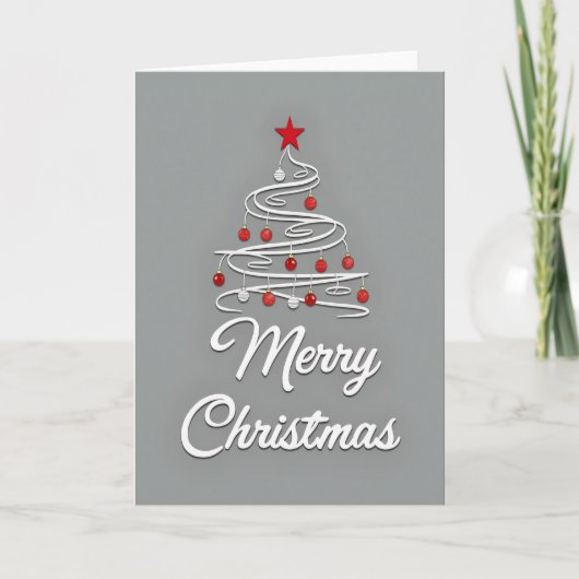 Modern Merry Christmas Card Kaart (Voorkant)