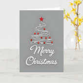 Modern Merry Christmas Card Kaart (Gele Bloem)