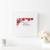 **MODERN MERRY CHRISTMAS* CHRISTMAS CLOCK VIERKANTE KLOK (Huis)