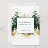 Modern Merry Christmas Corporate Photo  Feestdagenkaart (Achterkant)