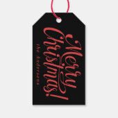 Modern  Merry Christmas Costum Stickers Cadeaulabel (Achterkant)