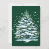 Modern Merry Christmas Elegant Script Sneeuwvuur Feestdagenkaart (Achterkant)