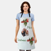 Modern merry Christmas family photo apron  Schort (Gedragen)
