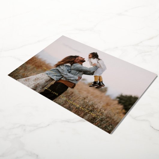 Modern Merry Christmas Folie fotokaart Folie Feestdagenkaart (Gedraaid)