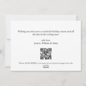 Modern Merry Christmas FOTO QR-code Feestdagenkaart (Achterkant)