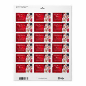 Modern Merry Christmas foto retour adres Etiket (Full Sheet)