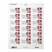 Modern Merry Christmas foto retour adres Etiket (Full Sheet)