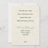 Modern Merry Christmas Four Fotocollage Kaart (Achterkant)