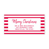 Modern Merry Christmas Hand Lettered Script Name Zelfinktende Stempel (Design)