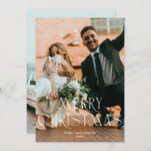 Modern Merry Christmas Holiday ontwerp Feestdagenkaart (Voorkant / Achterkant)