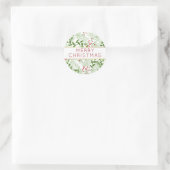 Modern MERRY CHRISTMAS laat de Berries-feestdag ac Ronde Sticker (Tas)