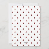 Modern Merry Christmas MInimalist 5 Foto Rood Feestdagenkaart (Achterkant)