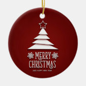 MODERN "MERRY CHRISTMAS" Ornament (Voorkant)