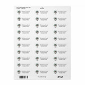 Modern Merry Christmas Palm Tree Retouradres Etiket (Full Sheet)