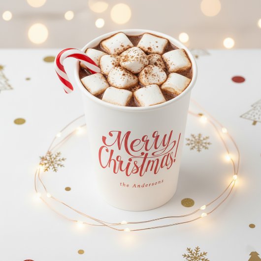 Modern Merry Christmas Paper Cups Papieren Bekers