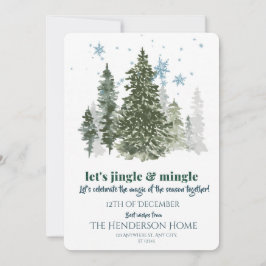Modern Merry Christmas Party Invitation Kaart