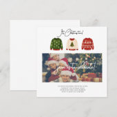 Modern Merry Christmas Party Invitation Kaart (Voorkant / Achterkant)