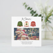 Modern Merry Christmas Party Invitation Kaart (Staand voorkant)