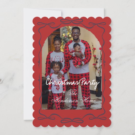 Modern Merry Christmas Party Invitation Kaart (Voorkant)