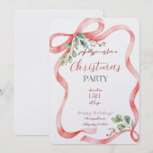 Modern Merry Christmas Party  Kaart (Voorkant / Achterkant)