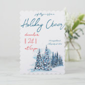 Modern Merry Christmas Party Kaart (Staand voorkant)