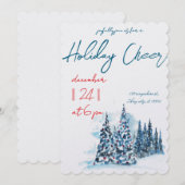 Modern Merry Christmas Party Kaart (Voorkant / Achterkant)