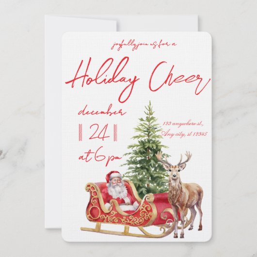 Modern Merry Christmas Party  Kaart (Voorkant)