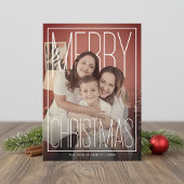 Modern Merry Christmas Photo Card Feestdagenkaart
